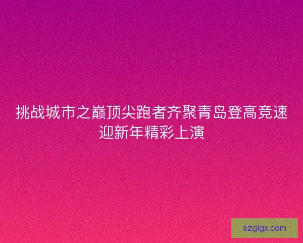 挑战城市之巅顶尖跑者齐聚青岛登高竞速迎新年精彩上演